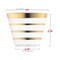 Clear with Gold Stripes Round Disposable Plastic Party Cups - 9 oz. (240 Cups)